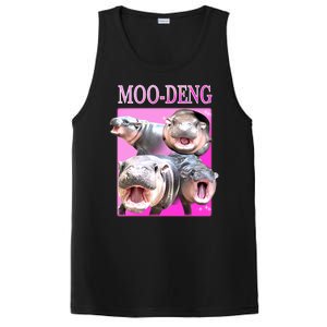 Hot Pink Moo Deng Hippo Meme Funny PosiCharge Competitor Tank