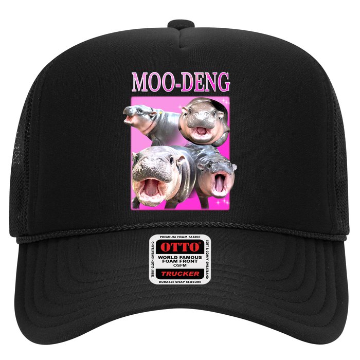 Hot Pink Moo Deng Hippo Meme Funny Hat