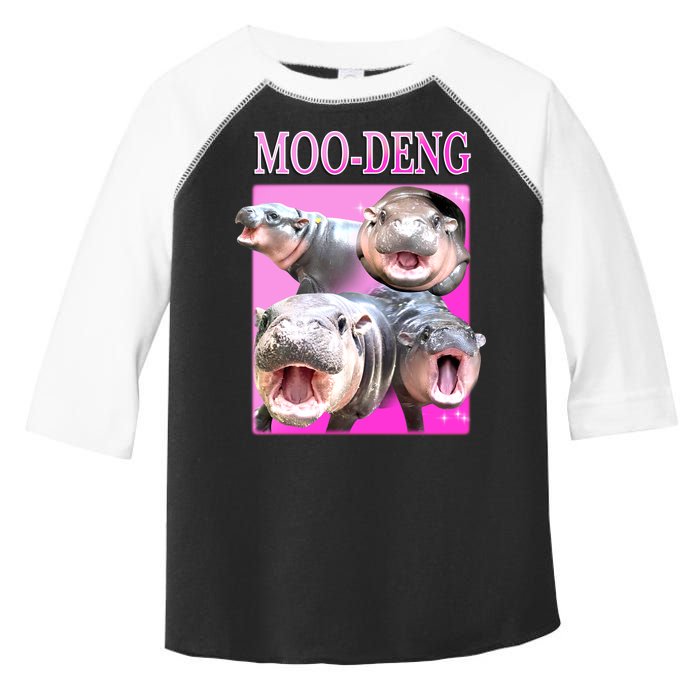 Hot Pink Moo Deng Hippo Meme Funny Toddler Fine Jersey T-Shirt