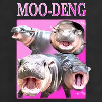 Hot Pink Moo Deng Hippo Meme Funny Microfiber Hand Towel