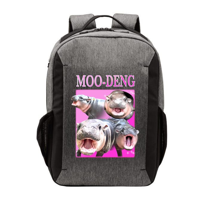 Hot Pink Moo Deng Hippo Meme Funny Vector Backpack