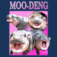 Hot Pink Moo Deng Hippo Meme Funny Infant Baby Jersey Bodysuit