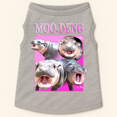 Hot Pink Moo Deng Hippo Meme Funny Doggie Tank