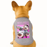 Hot Pink Moo Deng Hippo Meme Funny Doggie Tank