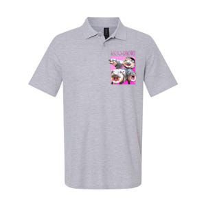 Hot Pink Moo Deng Hippo Meme Funny Softstyle Adult Sport Polo