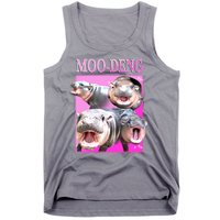 Hot Pink Moo Deng Hippo Meme Funny Tank Top