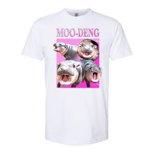 Hot Pink Moo Deng Hippo Meme Funny Softstyle CVC T-Shirt