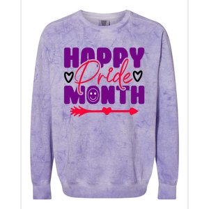 Happy Pride Month Celebration Graphic Colorblast Crewneck Sweatshirt