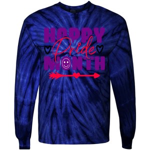 Happy Pride Month Celebration Graphic Tie-Dye Long Sleeve Shirt