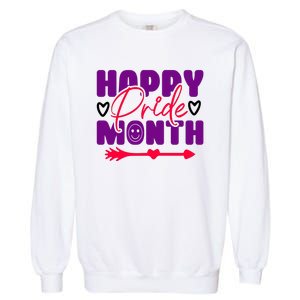 Happy Pride Month Celebration Graphic Garment-Dyed Sweatshirt