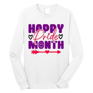 Happy Pride Month Celebration Graphic Long Sleeve Shirt