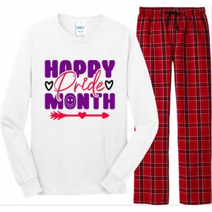 Happy Pride Month Celebration Graphic Long Sleeve Pajama Set