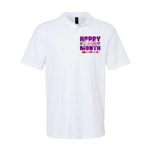 Happy Pride Month Celebration Graphic Softstyle Adult Sport Polo