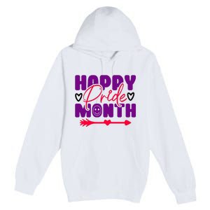 Happy Pride Month Celebration Graphic Premium Pullover Hoodie