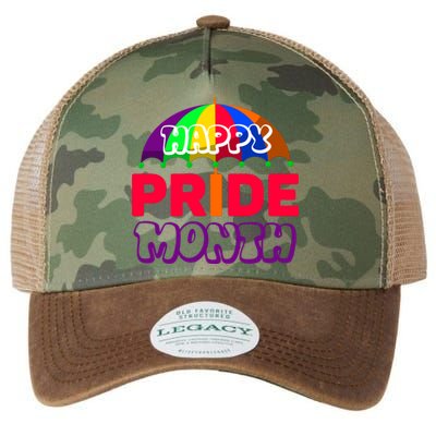 Happy Pride Month Celebration Graphic Legacy Tie Dye Trucker Hat