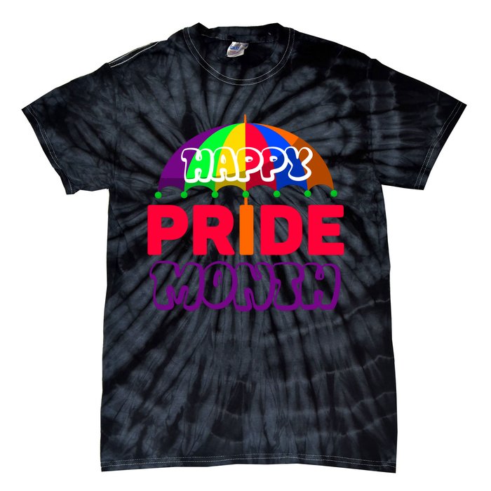 Happy Pride Month Celebration Graphic Tie-Dye T-Shirt