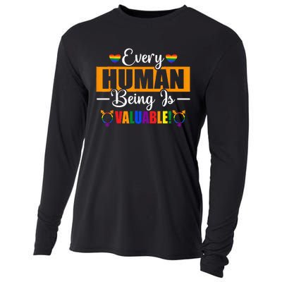 Happy Pride Month Rainbow Flag Design for Proud Ally Cooling Performance Long Sleeve Crew