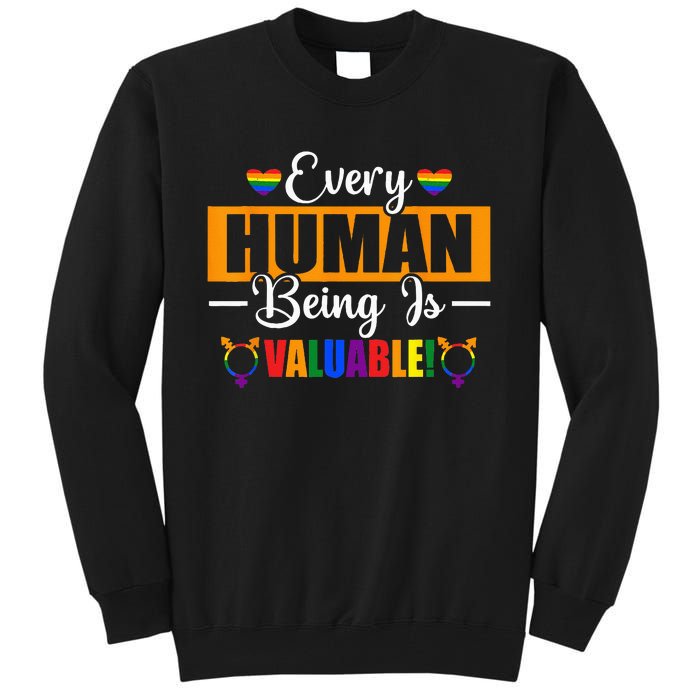 Happy Pride Month Rainbow Flag Design for Proud Ally Tall Sweatshirt