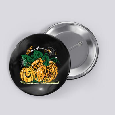 Halloween Pumpkin Music Symbols Button