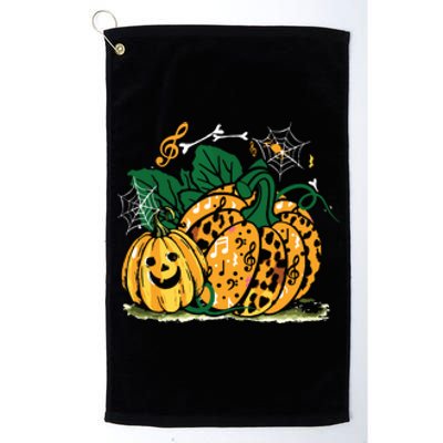 Halloween Pumpkin Music Symbols Platinum Collection Golf Towel