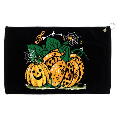 Halloween Pumpkin Music Symbols Grommeted Golf Towel