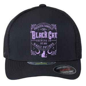 Halloween Premium Moonlit The Black Cat Magic Potions Est 1651 Flexfit Unipanel Trucker Cap