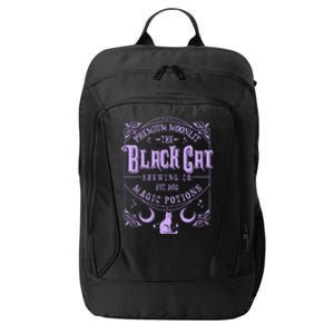 Halloween Premium Moonlit The Black Cat Magic Potions Est 1651 City Backpack