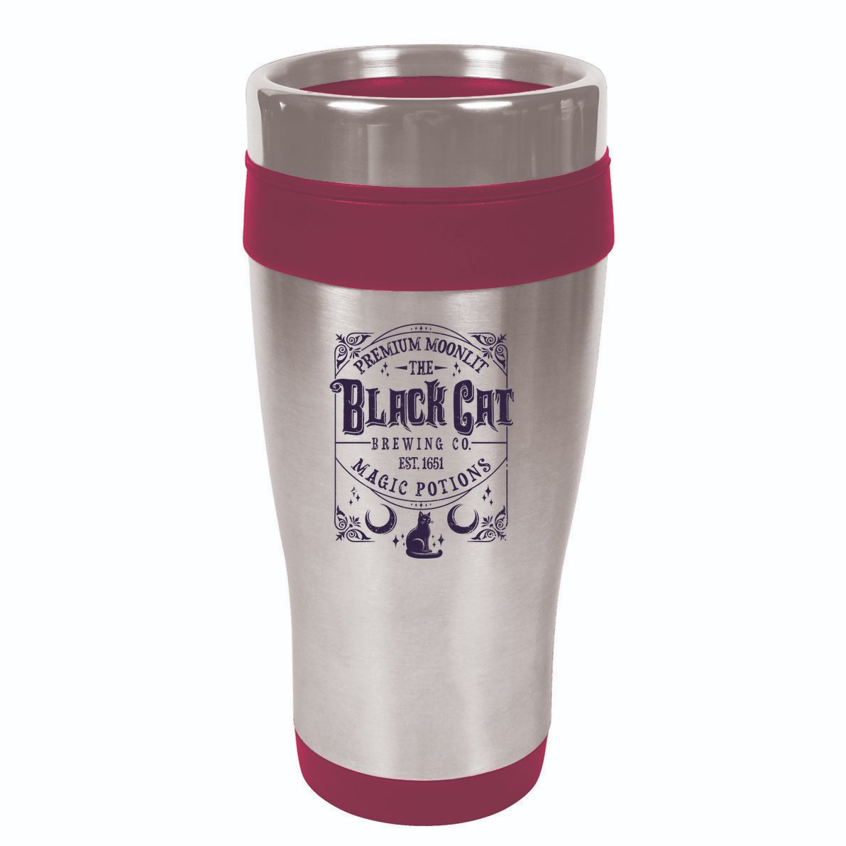 Halloween Premium Moonlit The Black Cat Magic Potions Est 1651 16oz Travel Tumbler