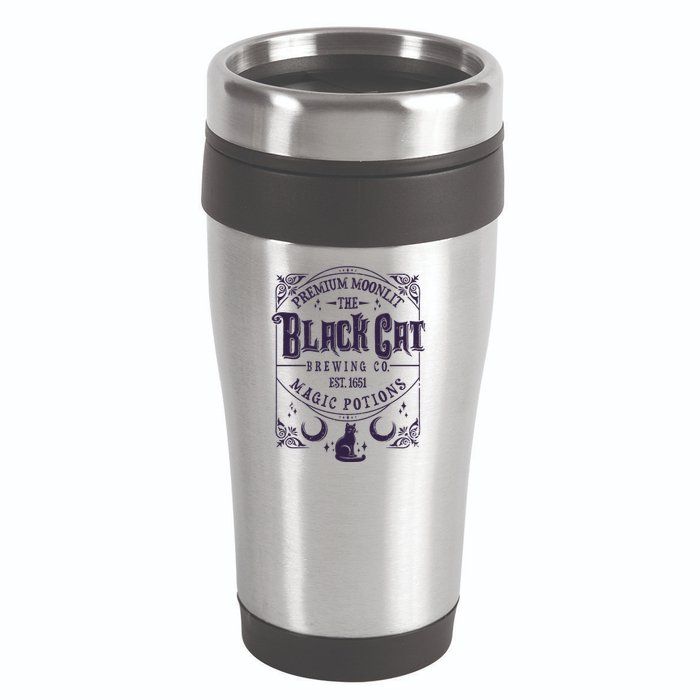 Halloween Premium Moonlit The Black Cat Magic Potions Est 1651 16oz Travel Tumbler