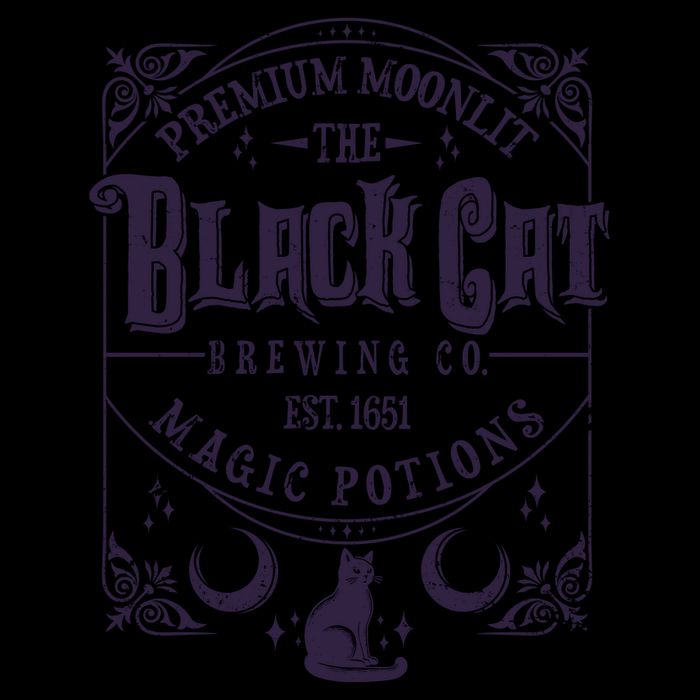 Halloween Premium Moonlit The Black Cat Magic Potions Est 1651 16oz Travel Tumbler