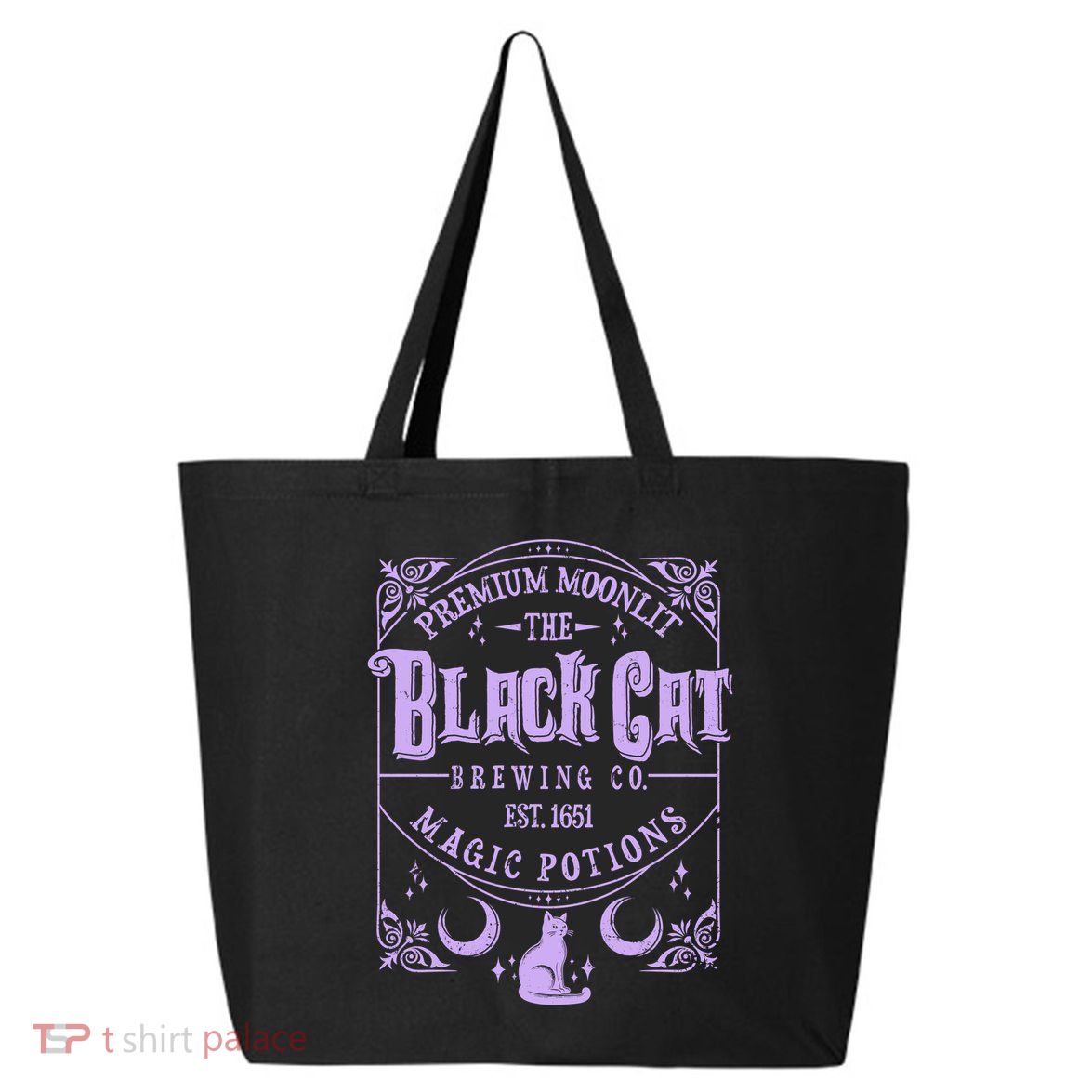 Halloween Premium Moonlit The Black Cat Magic Potions Est 1651 25L Jumbo Tote