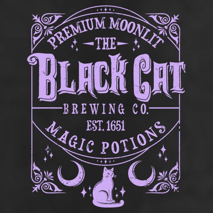 Halloween Premium Moonlit The Black Cat Magic Potions Est 1651 25L Jumbo Tote