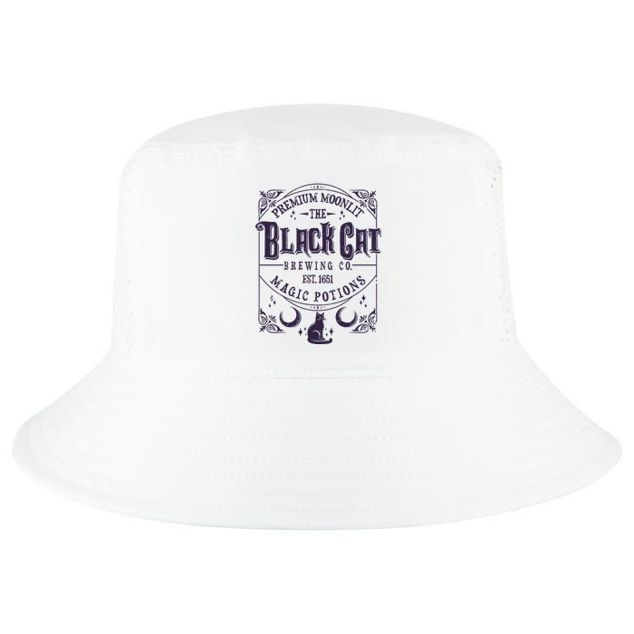 Halloween Premium Moonlit The Black Cat Magic Potions Est 1651 Cool Comfort Performance Bucket Hat