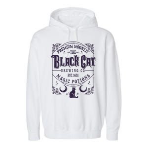 Halloween Premium Moonlit The Black Cat Magic Potions Est 1651 Garment-Dyed Fleece Hoodie