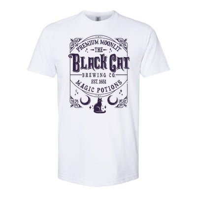 Halloween Premium Moonlit The Black Cat Magic Potions Est 1651 Softstyle® CVC T-Shirt