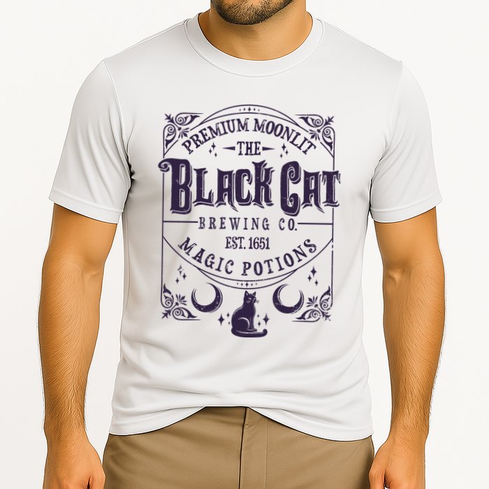 Halloween Premium Moonlit The Black Cat Magic Potions Est 1651 Cooling Performance Crew T-Shirt
