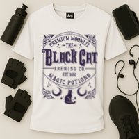 Halloween Premium Moonlit The Black Cat Magic Potions Est 1651 Cooling Performance Crew T-Shirt
