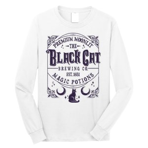 Halloween Premium Moonlit The Black Cat Magic Potions Est 1651 Long Sleeve Shirt