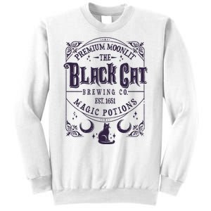 Halloween Premium Moonlit The Black Cat Magic Potions Est 1651 Sweatshirt