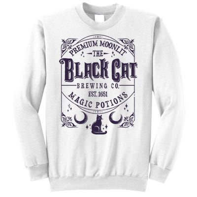 Halloween Premium Moonlit The Black Cat Magic Potions Est 1651 Sweatshirt