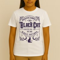 Halloween Premium Moonlit The Black Cat Magic Potions Est 1651 T-Shirt