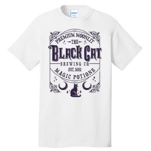 Halloween Premium Moonlit The Black Cat Magic Potions Est 1651 Tall T-Shirt