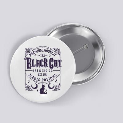 Halloween Premium Moonlit The Black Cat Magic Potions Est 1651 Button