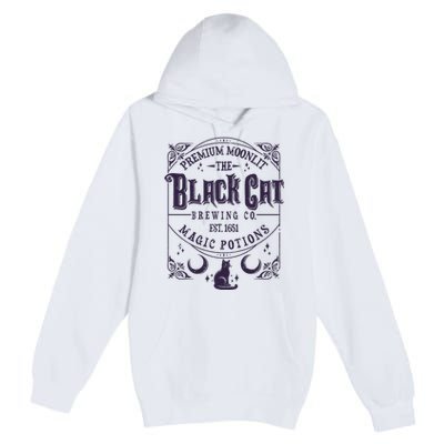 Halloween Premium Moonlit The Black Cat Magic Potions Est 1651 Premium Pullover Hoodie