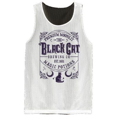 Halloween Premium Moonlit The Black Cat Magic Potions Est 1651 Mesh Reversible Basketball Jersey Tank