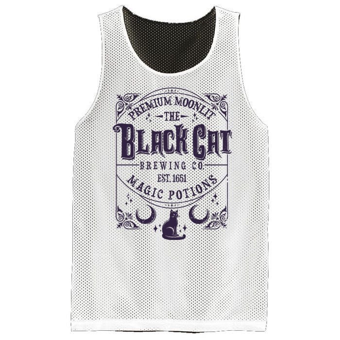 Halloween Premium Moonlit The Black Cat Magic Potions Est 1651 Mesh Reversible Basketball Jersey Tank