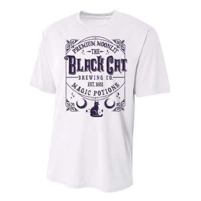 Halloween Premium Moonlit The Black Cat Magic Potions Est 1651 Performance Sprint T-Shirt