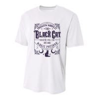 Halloween Premium Moonlit The Black Cat Magic Potions Est 1651 Youth Performance Sprint T-Shirt