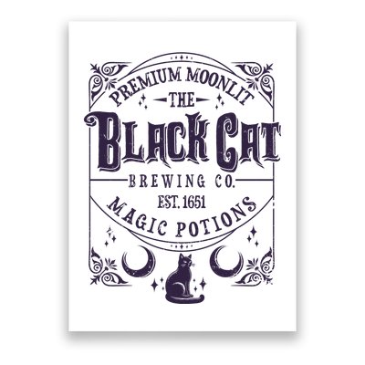 Halloween Premium Moonlit The Black Cat Magic Potions Est 1651 Poster