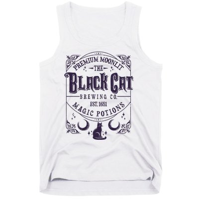 Halloween Premium Moonlit The Black Cat Magic Potions Est 1651 Tank Top